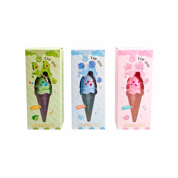 Kevin & Coco Ice Cream Lip Oil Bundle - 6 PCS | Cute Kawaii Gloss Set - Picture 2 of 8